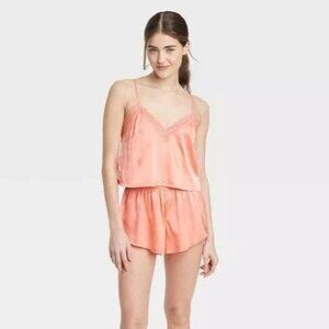 NEW Colsie Satin Lace Trim Tank Pajama Top Size XL